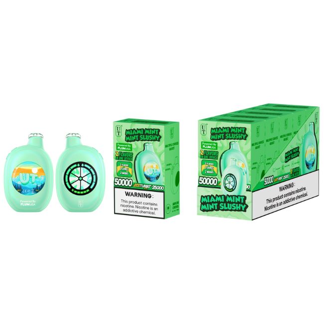 UT BY FLUM 5% DISPOSABLE DUAL FLAVOR (85ML) TURBO MODE - 25K & ECO. MODE - 50K PUFFS 5CT/ BOX - Image 2