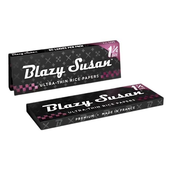BLAZY SUSAN 1-1/4 SIZE ULTRA THIN RICE ROLLING PAPER 50CT/ BOX - Image 3