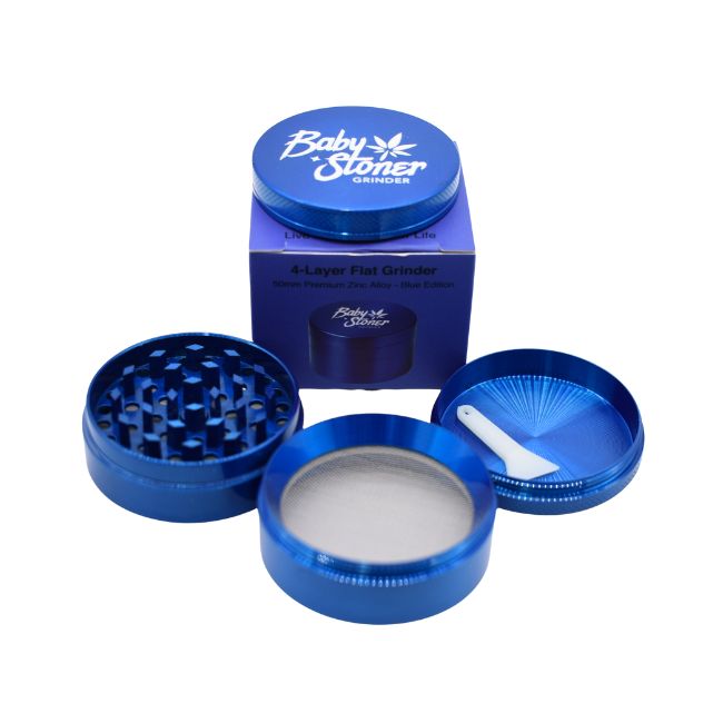 BABY STONER 4 PARTS ZINC ALOY FLAT 50MM GRINDER - Image 4