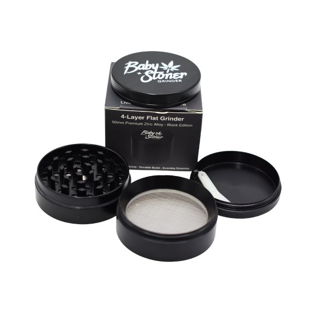 BABY STONER 4 PARTS ZINC ALOY FLAT 50MM GRINDER - Image 5