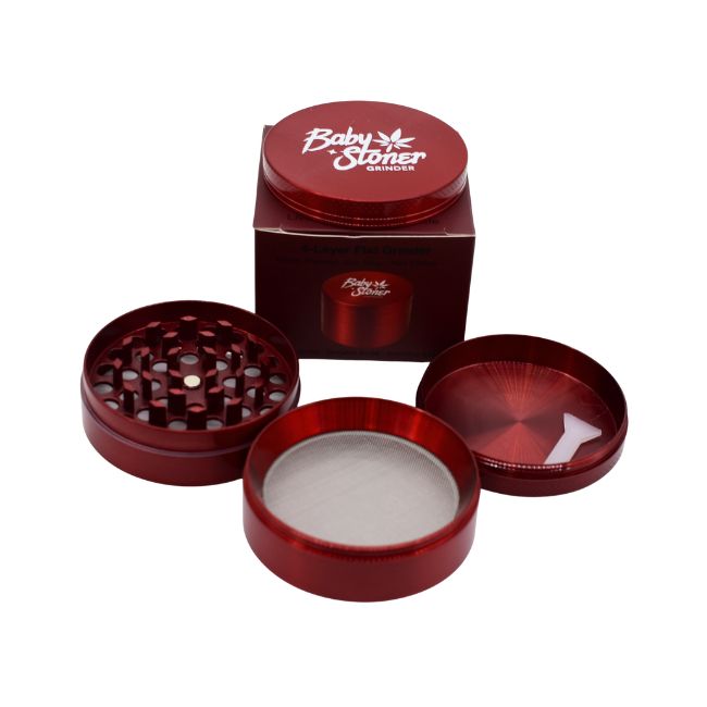 BABY STONER 4 PARTS ZINC ALOY FLAT 63MM GRINDER - Image 4