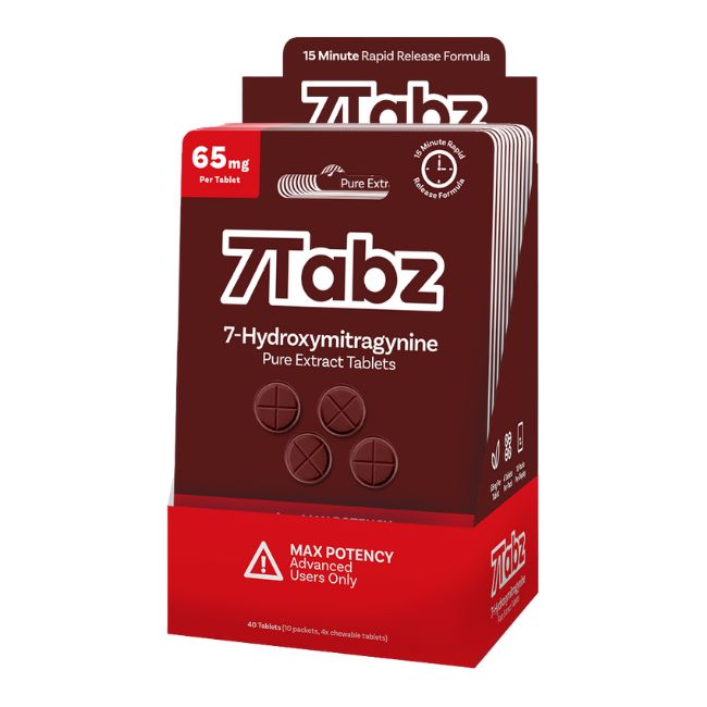 7TABZ HYDROXY PURE KRATOM LEAF EXTRACT 65MG PER TABLET 4CT/10PK - Image 3