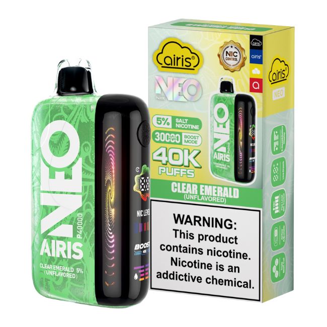 AIRIS NEO UNFLAVORED 5% DISPOSABLE (50ML) BOOST. MODE - 30K & NORM. MODE - 40K PUFFS 5CT/ BOX - Image 7