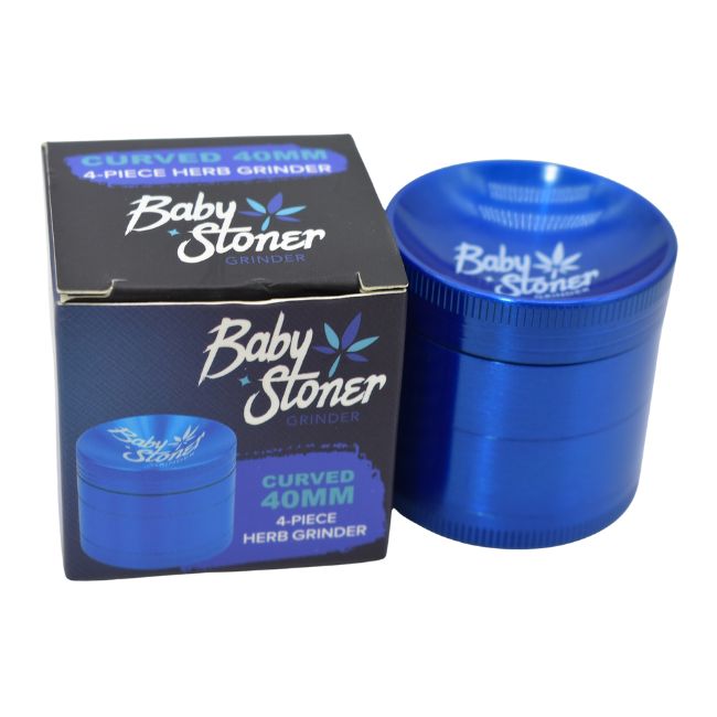 BABY STONER 4PARTS ZINC ALLOY CURVED 40MM GRINDER - Image 4