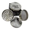 BABY STONER 4PARTS ZINC ALLOY CURVED 75MM GRINDER - BLUE
