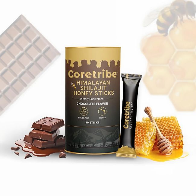 CORETRIBE HIMALAYAN SHILAJIT HONEY STICKS FOR SEXUAL ENHANCEMENT 30CT/ JAR - Image 2