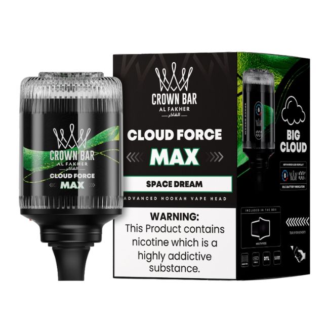 CROWN BAR BY AL FAKHER CLOUD FORCE MAX 5% DISPOSABLE HOOKAH HEAD (60ML) 50K PUFFS 1CT/ SINGLE - Image 2