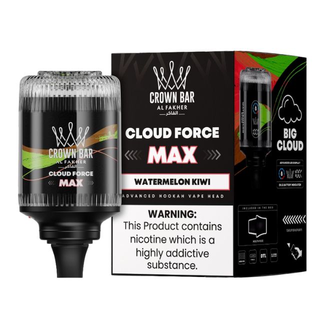 CROWN BAR BY AL FAKHER CLOUD FORCE MAX 5% DISPOSABLE HOOKAH HEAD (60ML) 50K PUFFS 1CT/ SINGLE - Image 5
