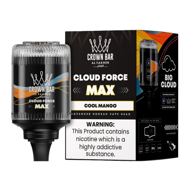 CROWN BAR BY AL FAKHER CLOUD FORCE MAX 5% DISPOSABLE HOOKAH HEAD (60ML) 50K PUFFS 1CT/ SINGLE - Image 7