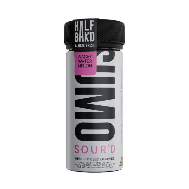 HALF BAK'D SUMO SOUR'D THC-P + D9-THC + D8-THC + CBD 10,000MG GUMMIES 25CT JAR - Image 7