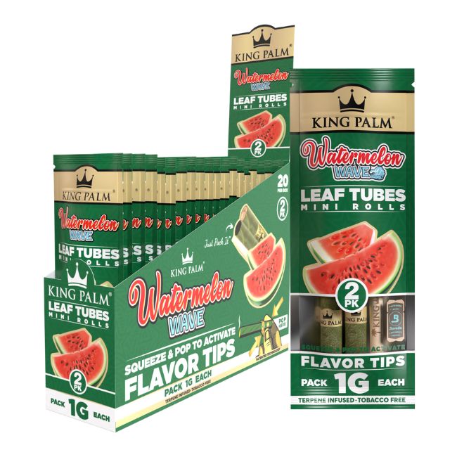 KING PALM 2PK TERPENE INFUSED LEAF TUBES MINI ROLLS 20PK / BOX NEW PACKING - Image 4