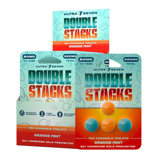 ULTRA 7 SEVEN DOUBLE STACKS HYDROXY CHEWABLE 80MG PER TABLET 4CT/10PK - Image 2