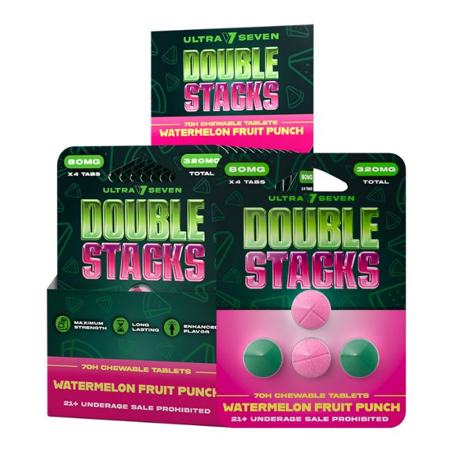ULTRA 7 SEVEN DOUBLE STACKS HYDROXY CHEWABLE 80MG PER TABLET 4CT/10PK - Image 3