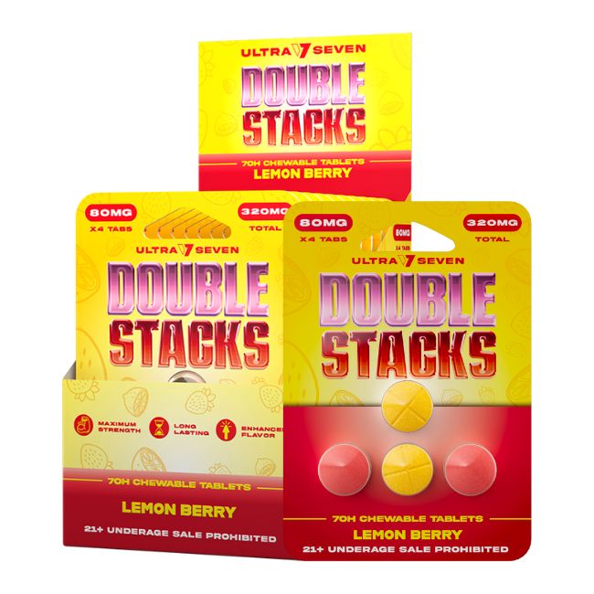 ULTRA 7 SEVEN DOUBLE STACKS HYDROXY CHEWABLE 80MG PER TABLET 4CT/10PK - Image 4