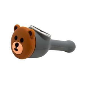 A059 4''SILICONE BEAR DESIGN HAND PIPE