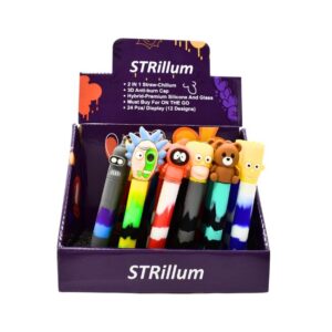 A078 CHILLUM TO STRAW WITH SILICONE TUBE 24CT DISPLAY
