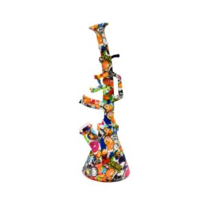 A267 12'' SILICONE GUN SHAPE WATER PIPE