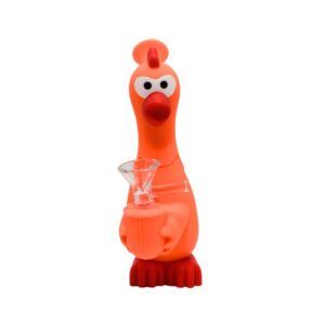 A367 7''SILICONE PEACOCK DESIGN WATER PIPE