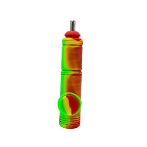 A478 7''Silicon Nector Collector Assorted Design And Colors With Titanium NAIL ATTACHED