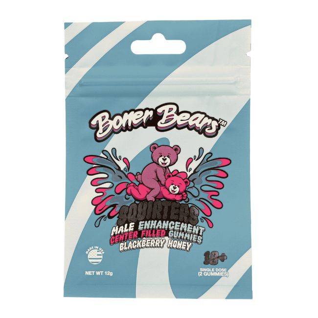 BONER BEARS SQUIRTERS ENHANCEMENT CENTER FILLED GUMMIES 2CT 12PK/ BOX - Image 3