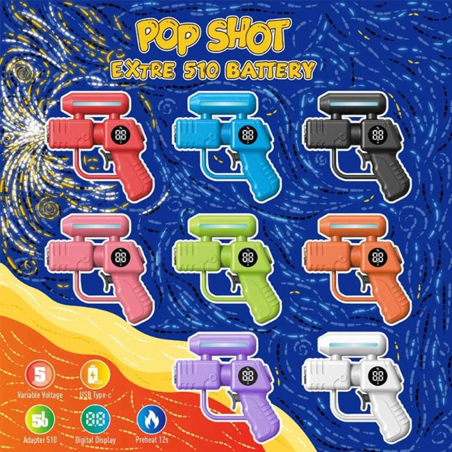 EXTRE POP SHOT 510 THREAD CART VAPE BATTERY 5CT/ BOX - Image 2