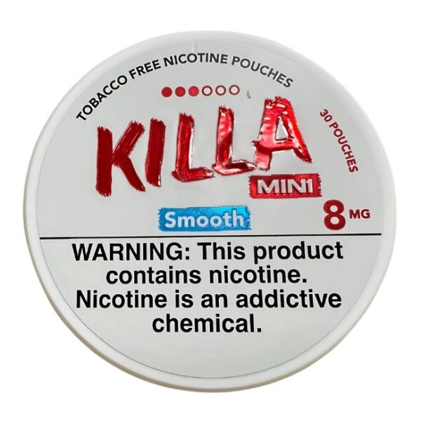 KILLA MINI NICOTINE POUCHES SMOOTH 8MG 30-PACK - DISPLAY OF 5