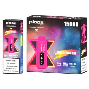 PLOOXX15KDIS001 PLOOX X BY LUXPODZ 5% HOOKAH DISPOSABLE POD (80ML) 15K PUFFS 5CT/ BOX