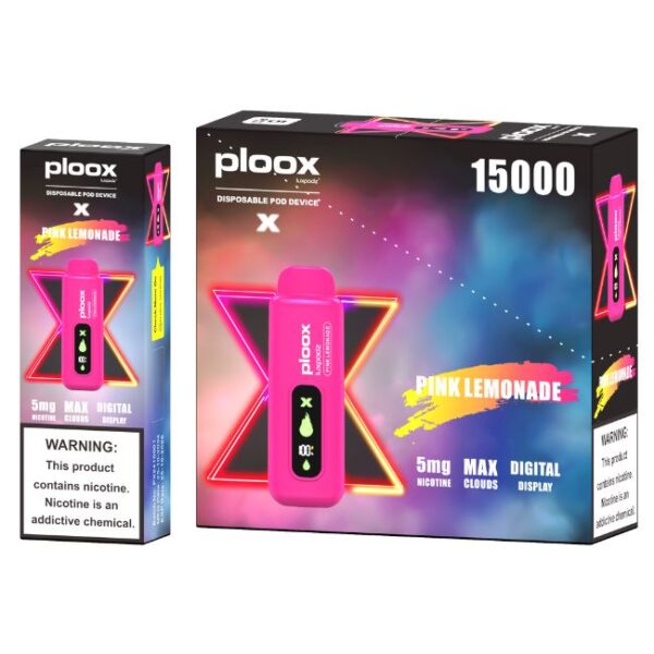 PLOOX X BY LUXPODZ 5% HOOKAH DISPOSABLE POD (80ML) 15K PUFFS 5CT/ BOX