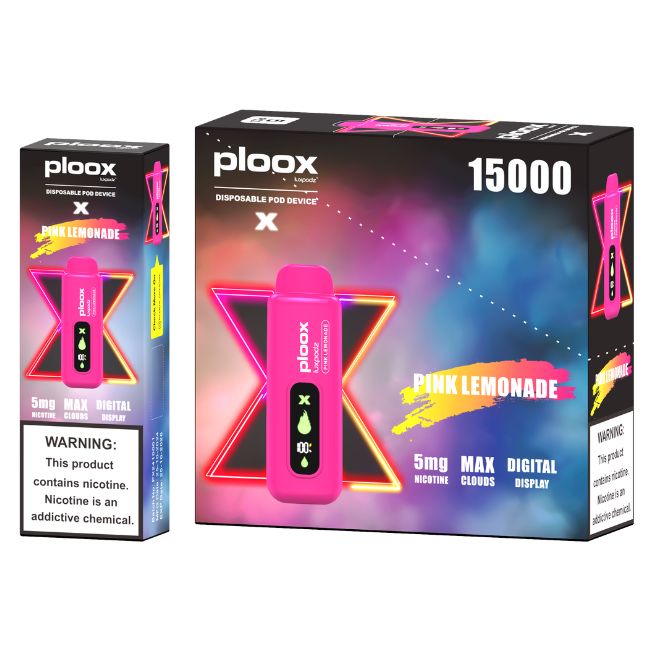 PLOOX X BY LUXPODZ 5% HOOKAH DISPOSABLE POD (80ML) 15K PUFFS 5CT/ BOX