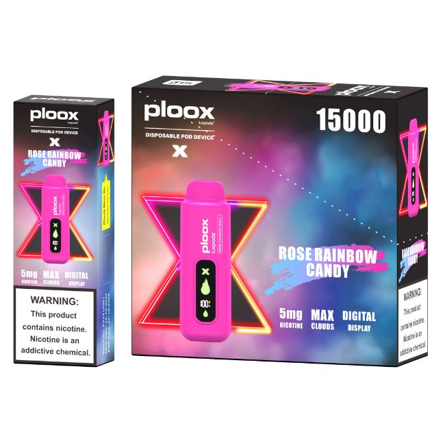 PLOOX X BY LUXPODZ 5% HOOKAH DISPOSABLE POD (80ML) 15K PUFFS 5CT/ BOX - Image 4