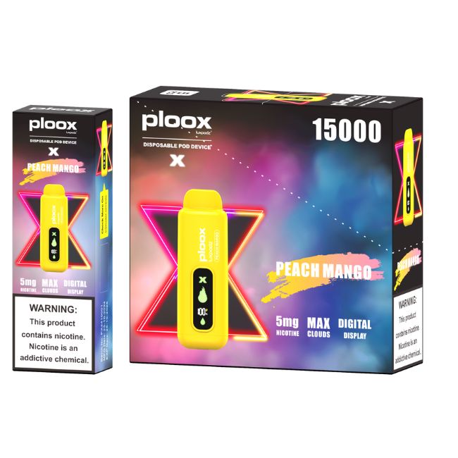 PLOOX X BY LUXPODZ 5% HOOKAH DISPOSABLE POD (80ML) 15K PUFFS 5CT/ BOX - Image 5