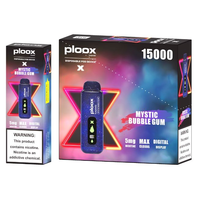 PLOOX X BY LUXPODZ 5% HOOKAH DISPOSABLE POD (80ML) 15K PUFFS 5CT/ BOX - Image 8
