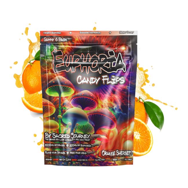 SACRED JOURNEY EUPHORIA CANDY FLIPS MUSHROOM GUMMIES 6CT/10PK - Image 4