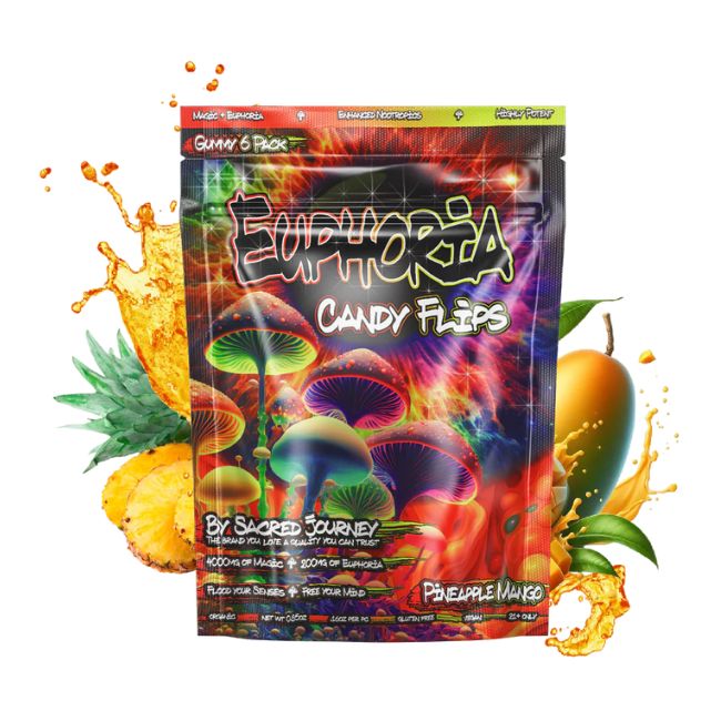 SACRED JOURNEY EUPHORIA CANDY FLIPS MUSHROOM GUMMIES 6CT/10PK - Image 6