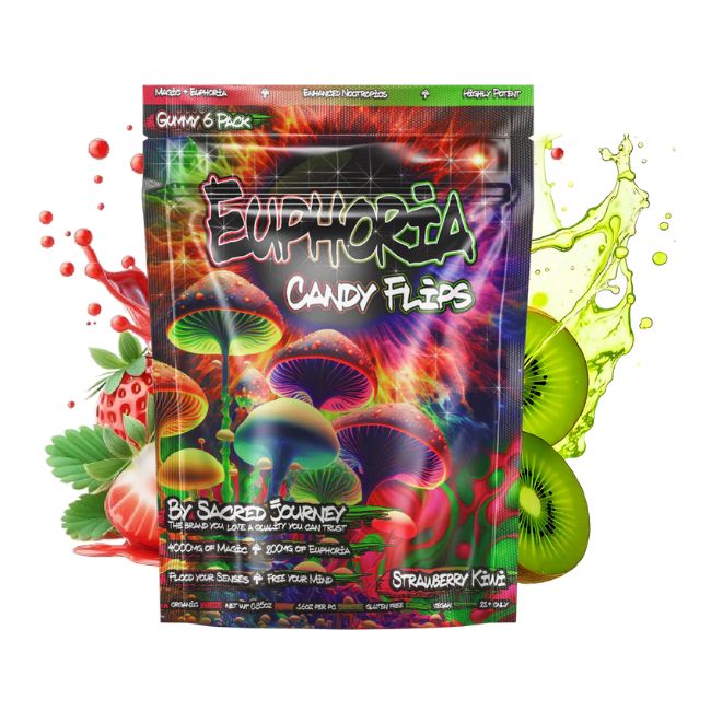 SACRED JOURNEY EUPHORIA CANDY FLIPS MUSHROOM GUMMIES 6CT/10PK - Image 7