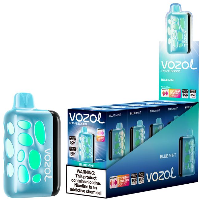VOZOL RAVE 5% DISPOSABLE (100ML) SURGE. MODE - 35K & REG. MODE - 50K PUFFS 5CT/ BOX - Image 2