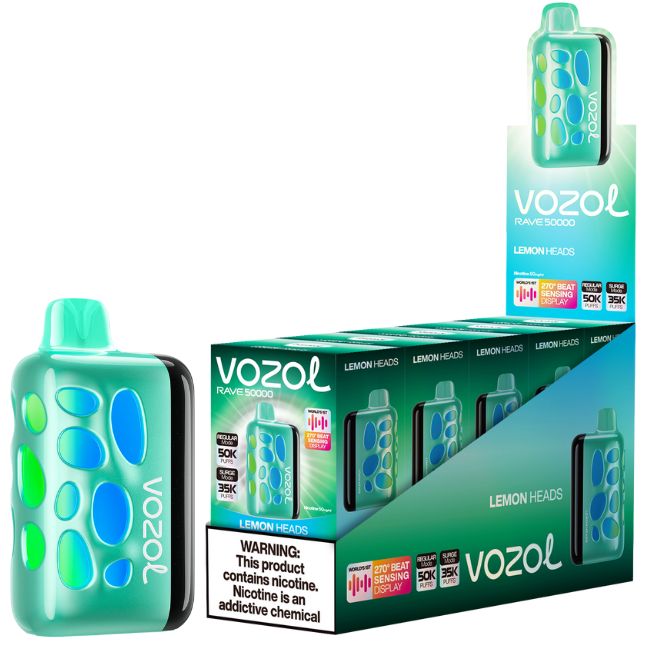 VOZOL RAVE 5% DISPOSABLE (100ML) SURGE. MODE - 35K & REG. MODE - 50K PUFFS 5CT/ BOX - Image 4