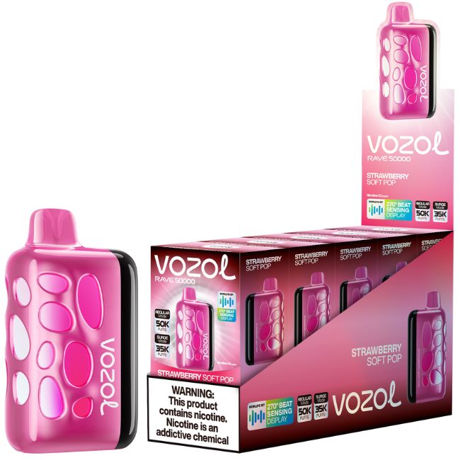 VOZOL RAVE 5% DISPOSABLE (100ML) SURGE. MODE - 35K & REG. MODE - 50K PUFFS 5CT/ BOX - Image 6
