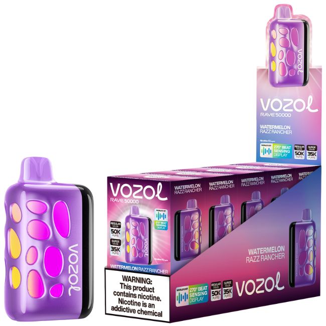 VOZOL RAVE 5% DISPOSABLE (100ML) SURGE. MODE - 35K & REG. MODE - 50K PUFFS 5CT/ BOX - Image 7