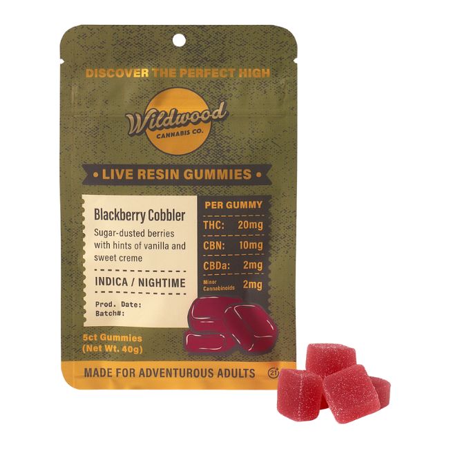 WOODSTOCK / WILDWOOD THC LIVE RESIN 40GM GUMMIES 5CT/ BAG