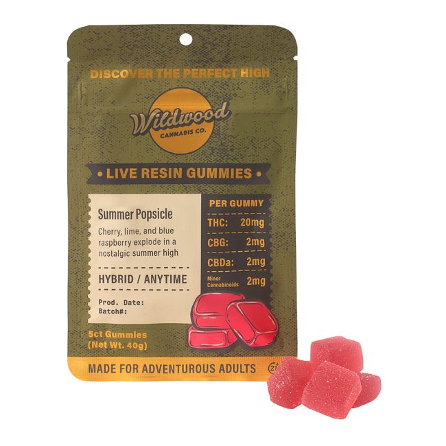 WOODSTOCK / WILDWOOD THC LIVE RESIN 40GM GUMMIES 5CT/ BAG - Image 4