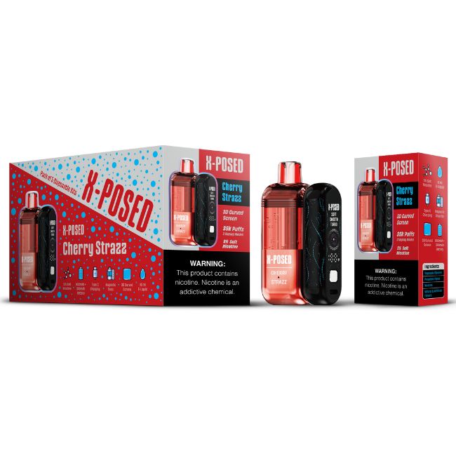 X-POSED 5% DISPOSABLE KIT WITH MINI POWER BANK COMBO PACK (80ML) 35K PUFFS 5CT/ BOX - Image 2