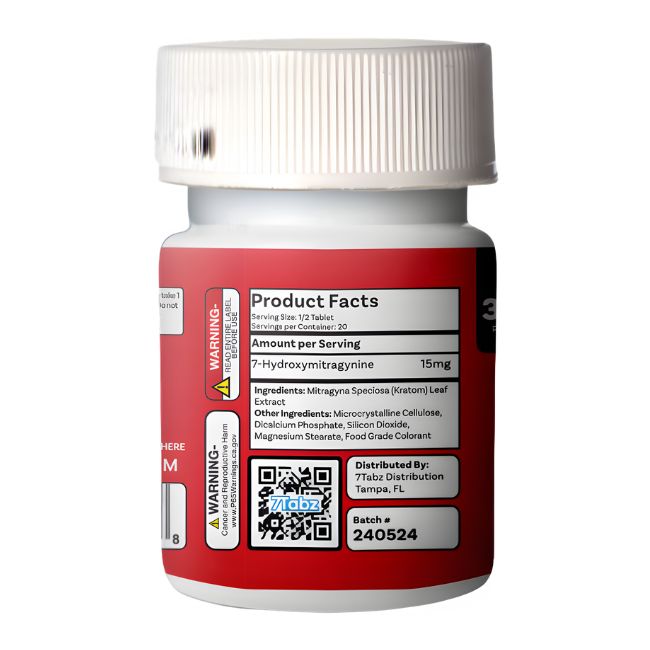 7TABZ HYDROXY PURE KRATOM LEAF EXTRACT 30MG PER TABLET 10CT/ 6JARS (PRE PRICED $38.99) - Image 3