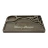 BLAZY SUSAN HEMP PLASTIC ROLLING TRAY - BROWN