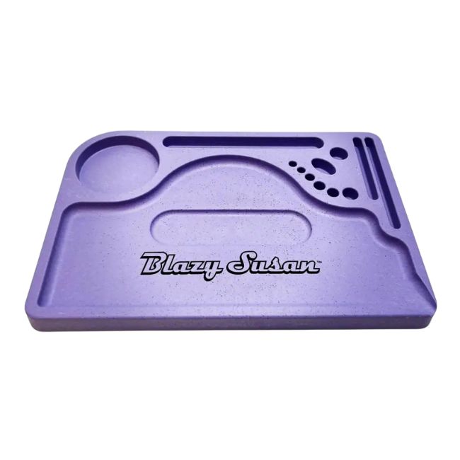 BLAZY SUSAN HEMP PLASTIC ROLLING TRAY - Image 2