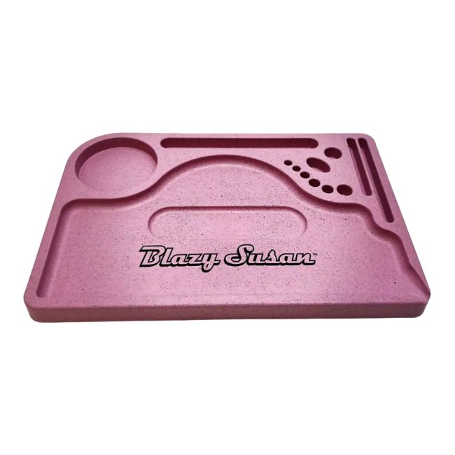 BLAZY SUSAN HEMP PLASTIC ROLLING TRAY - Image 3