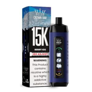 CROWNBAR15KDIS001 CROWN BAR BY AL FAKHER ICE ADJUST 5% DISPOSABLE (110ML) 15K PUFFS 5CT/ BOX (MADE IN UAE)