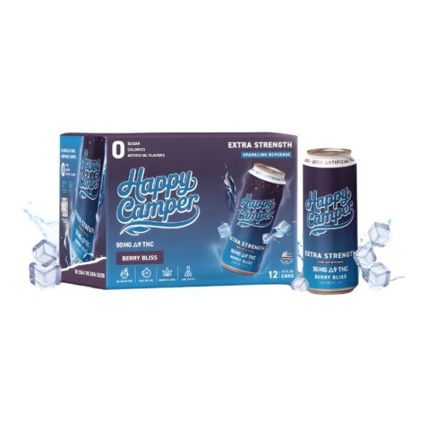 HAPPY CAMPER D9 THC EXTRA STRENGHT DRINK 50MG (12OZ  355ML/ CAN) 12CT/ CASE