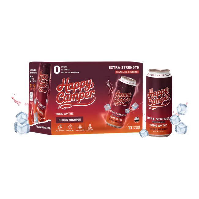 HAPPY CAMPER D9 THC EXTRA STRENGHT DRINK 50MG (12OZ 355ML/ CAN) 12CT/ CASE - Image 2