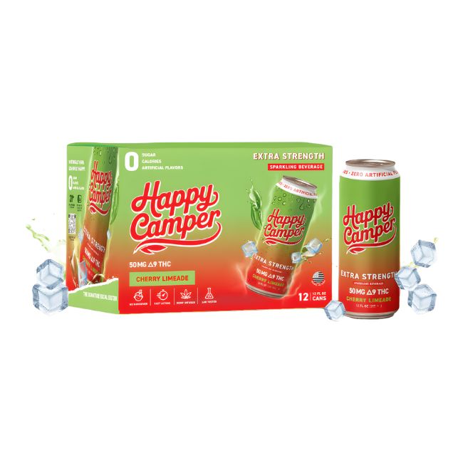 HAPPY CAMPER D9 THC EXTRA STRENGHT DRINK 50MG (12OZ 355ML/ CAN) 12CT/ CASE - Image 3